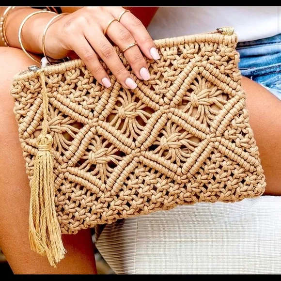 Great piece!  macramé cord clutch 🎉HOST PICK 🎉 - Picture 4 of 5